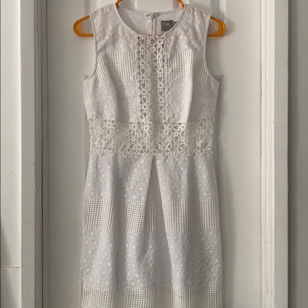 ASOS white lace dress